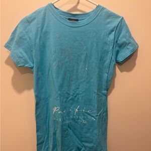 Harley-Davidson Aqua Tee with Studded Design